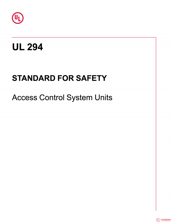 UL 294 PDF UL 294 PDF